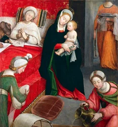 Nascimento de São João Batista, pelo Defendente Ferrari (1480-ca 1540)