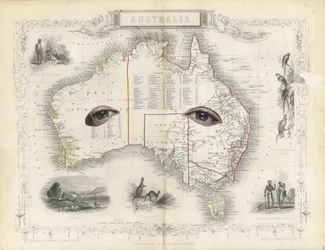Colonial - Austrália, 2017 (colagem de corte de papel)