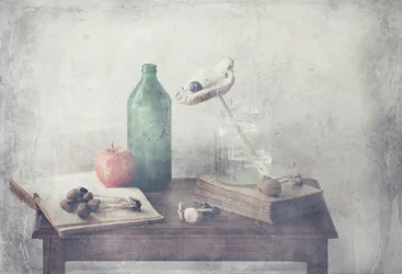 Arranjo de natureza morta vintage