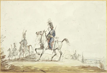 Cavaleiros numa colina