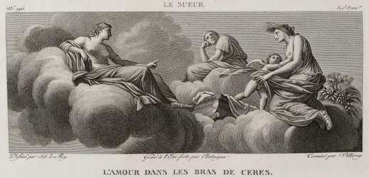 Denis-Sébastien Leroy, Antoine-Claude-François Villerey et Chataigner - O amor nas armas de Ceres, segundo Eustache Le Sueur - 1802-1815