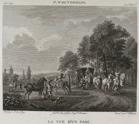 Denis-Sébastien Leroy, Antoine-Claude-François Villerey e Jean Duplessis-Bertaux - Vista de um parque, segundo Wouwerman - 1802-1815