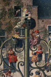 O triunfo da arquiduquesa Isabella no Bruxelas Ommeganck de domingo, 31 de maio de 1615, detalhe do carro do caule de Jesse, 1615 (detalhe de 75629)