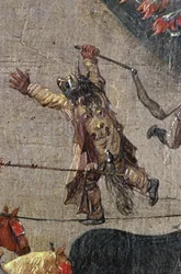 O triunfo da arquiduquesa Isabella em Ommeganck, em Bruxelas, em 31 de maio de 1615, detalhe de uma figura demoníaca fantasiada, 1615