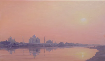 Pôr do sol no Yamuna (