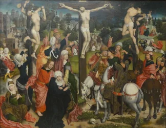 Alemão: Kreuzigungsaltar: Kreuzigung Christi Episódios da Paixão de Cristo