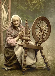 Roda de giro irlandesa County Galway, 1890