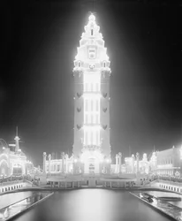 Dreamland à noite, Coney Island, Nova Iorque, c. 1905