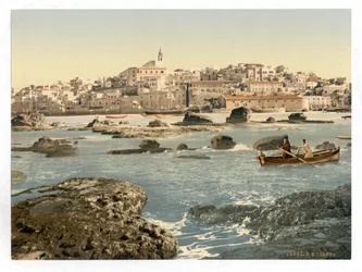 Do mar, Jaffa, Terra Santa, Israel, c.1890-1900 (impressão fotocrómica))