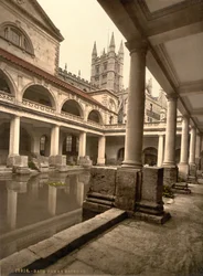Banhos Romanos e Abadia, Bath, c.1890-1900 (impressão fotocrómica)