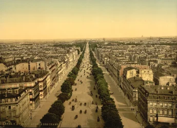 Avenida dos Champs-Elysees, Paris, c.1890-1900 (photochrom)