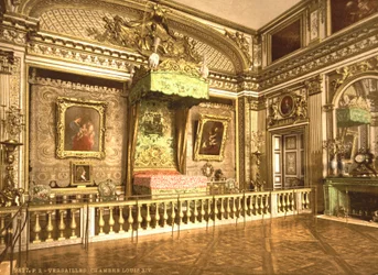 Bedchamber de Louis XIV, Versalhes, c.1890-1900 (photochrom)