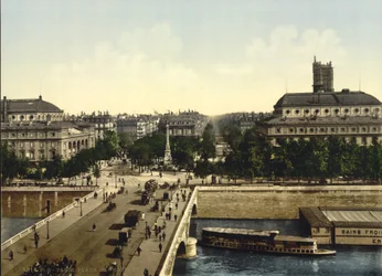 Place du Châtelet, Paris, c.1890-1900 (photochrom)