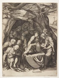 Virgem Maria no túmulo de Cristo