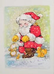 Pai natal com animais