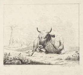 Vaca reclinada