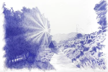 Contraluz 1, 2023 (tinta sobre tela)