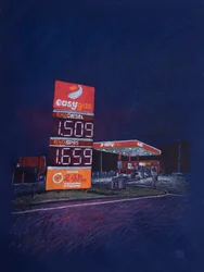 EasyGas, 2025 (acrílico e lápis sobre tela)
