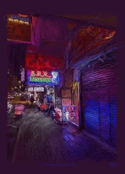 Perdido en Hong Kong, 2022 (obra de arte digital feita no iPad)