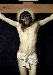Cristo crucifica o Detalhe. Pintura de Diego Rodriguez de Silva y Velasquez (1599-1660)