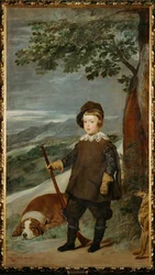 Infante Balthasar Carlos em traje de caça (pintura sobre tela)