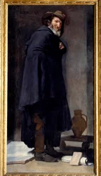 Retrato de Menippe (Menippe de Sinope, poeta e filósofo grego da Escola Cínica, que viveu entre os séculos IV e III a.C.). Pintura de Diego Rodriguez de Silva y Velasquez (1599-1660)