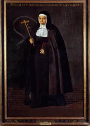 Retrato da mãe Jeronima de la Fuente. Pintura de Diego Rodriguez de Silva y Velasquez (1599-1660)