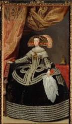 Rainha Maria Ana de Espanha, filha do imperador Fernando III, segunda mulher do rei Filipe IV (pintura sobre tela)