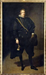 O Menino Dom Carlos Retrato de Dom Carlos (1607-1632), irmão do Rei Filipe IV. Detalhe. Pintura de Diego Rodriguez de Silva y Velázquez dit Diego Velasquez (1599-1660)