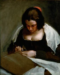 A costureira (pintura sobre tela)