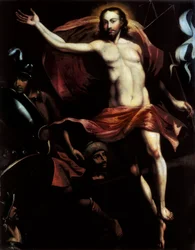 Pintura "A ressurreição" de Diego de la Puente (1586-1663)