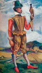 Um homem da época de Tiago I, 1907