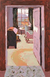 Sala de estar de Strathraich (óleo sobre cartão)
