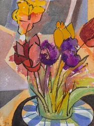 Tulipas (aguarela e tinta)