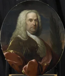 Retrato de Hugo du Bois, Director da Câmara de Roterdão da Companhia Holandesa das Índias Orientais, eleito em 1734