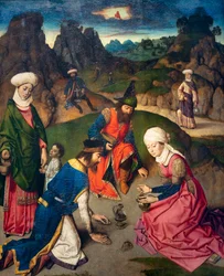Igreja paroquial (Parochiekerk Sint-Pieter). Quadro. Última Ceia. Dirk Bouts. 1464-1468. Detalhe. Painel direito.