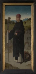 São Bernardo, painel da esquerda do Tríptico de São Erasmus, c.1460 (óleo sobre painel)