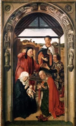 A adoração dos Reis Magos (óleo sobre madeira, c. 1445)