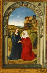 A visitação, Santa Maria visita Santa Isabel (pintura sobre madeira)