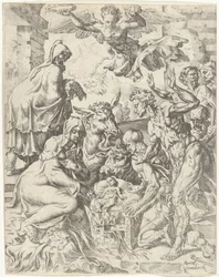 Adoração dos pastores Queda e redenção da humanidade através da vida e paixão de Cristo (título da série)