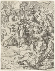 Beijo de Judas e prisão de Cristo - Queda e redenção da humanidade através da vida e da Paixão de Cristo (título da série)
