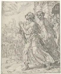 Judith e a sua criada deixam Bethulia
Judith e Holofernes (título da série)