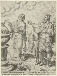 Rei Jeroboão e o homem de Deus diante do altar História do Desobediente Homem de Deus (título da série)