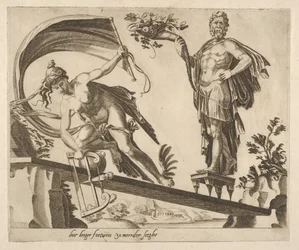 Quando a Fortuna é Abundante, a Queda Será Mais Profunda de Seis Provérbios sobre a Fortuna, ca. 1560.