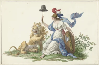 Modelo para a bandeira da Marinha Bataviana, 1796