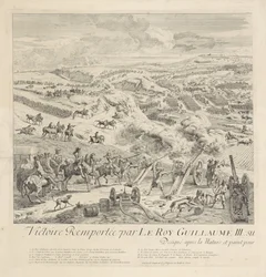 Batalha de Drogheda no Boyne, 1 de julho de 1690 (página esquerda)