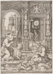 São Lucas pintando a Virgem e o Menino