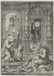 São Lucas Pintando a Virgem