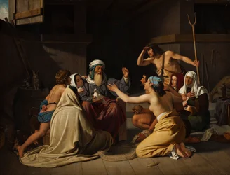 Noé e sua família na Arca, 1835.