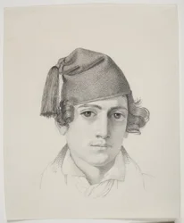 Retrato de um jovem com um chapéu de borla